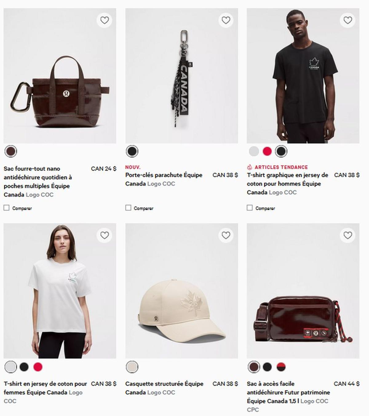 Capture d'écran - lululemon