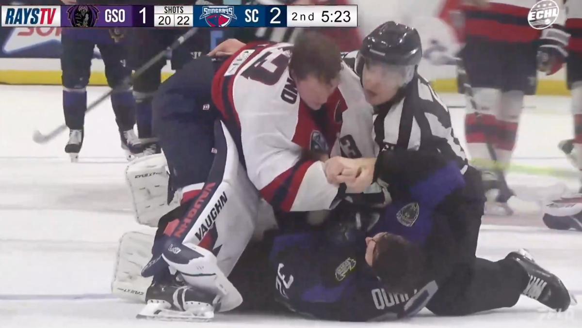 Goalie fight