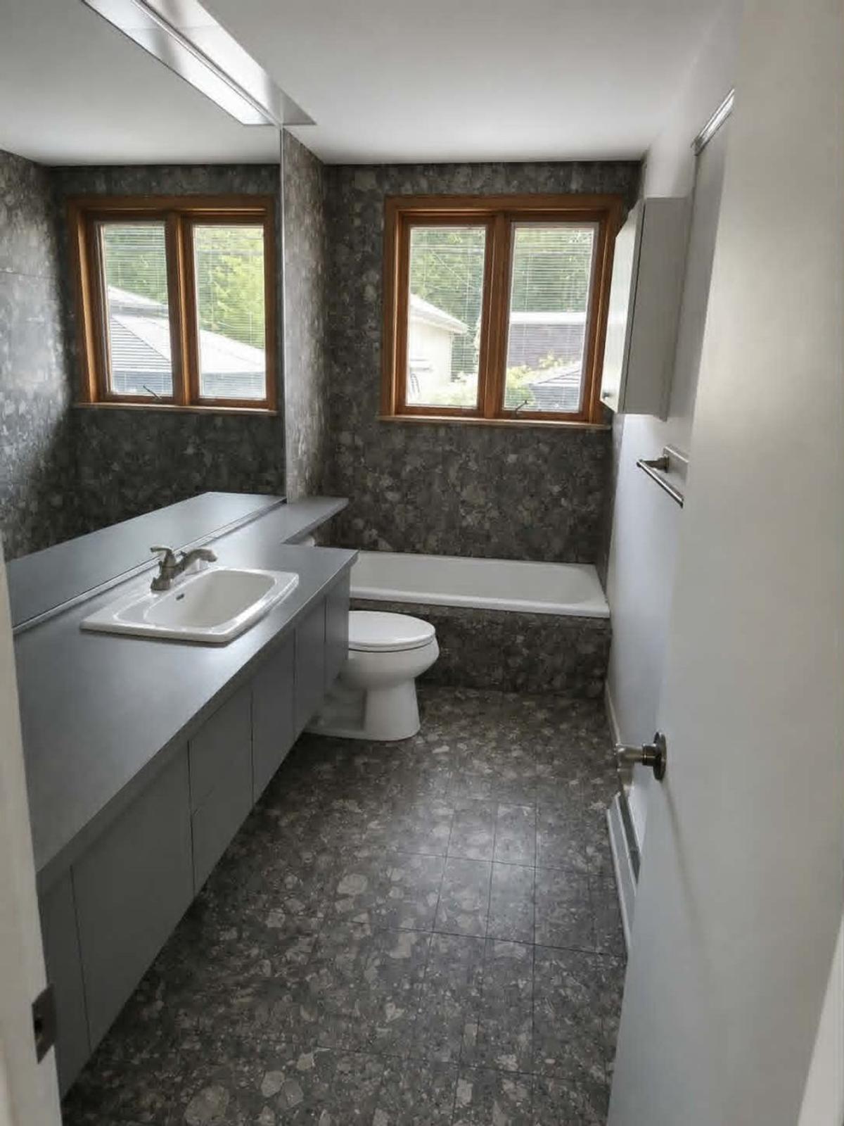 Salle de bain rénovée avec goût