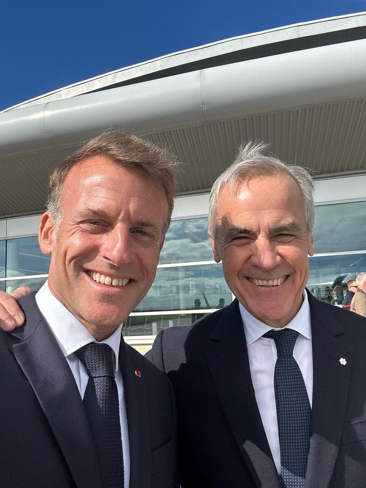 Emmanuel Macron et Mark Carney