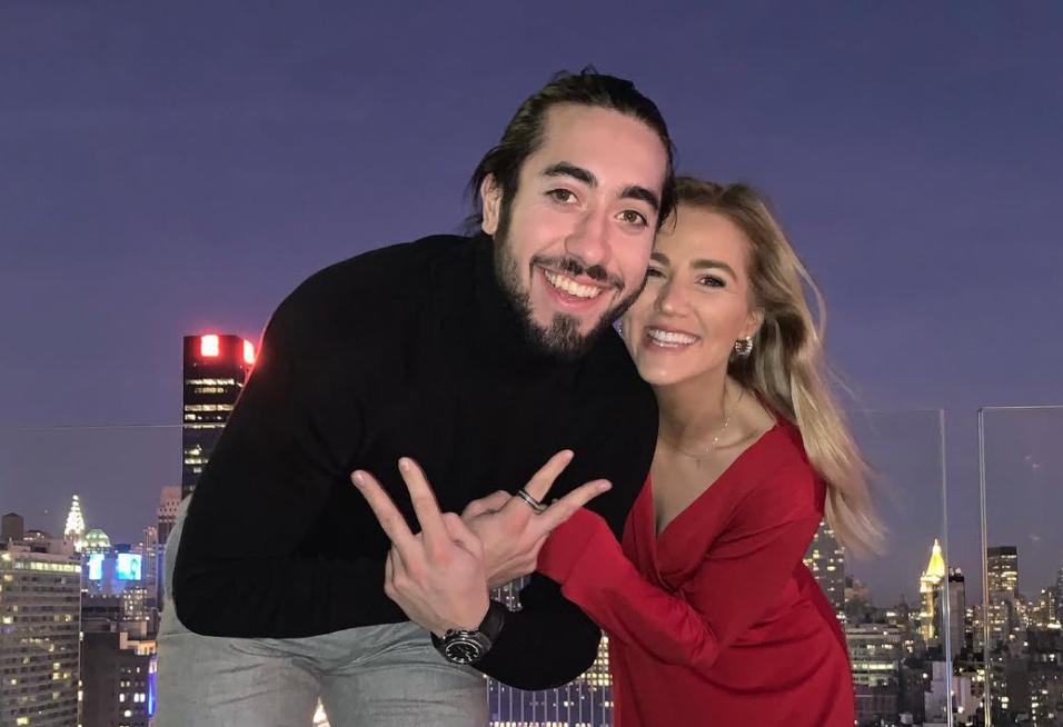 Mika Zibanejad and his wife, Irma. 