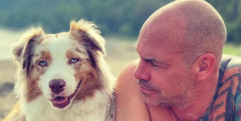 Maxime Martin et son chien