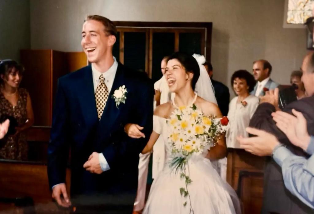 Richard Turcotte et sa femme à leur mariage