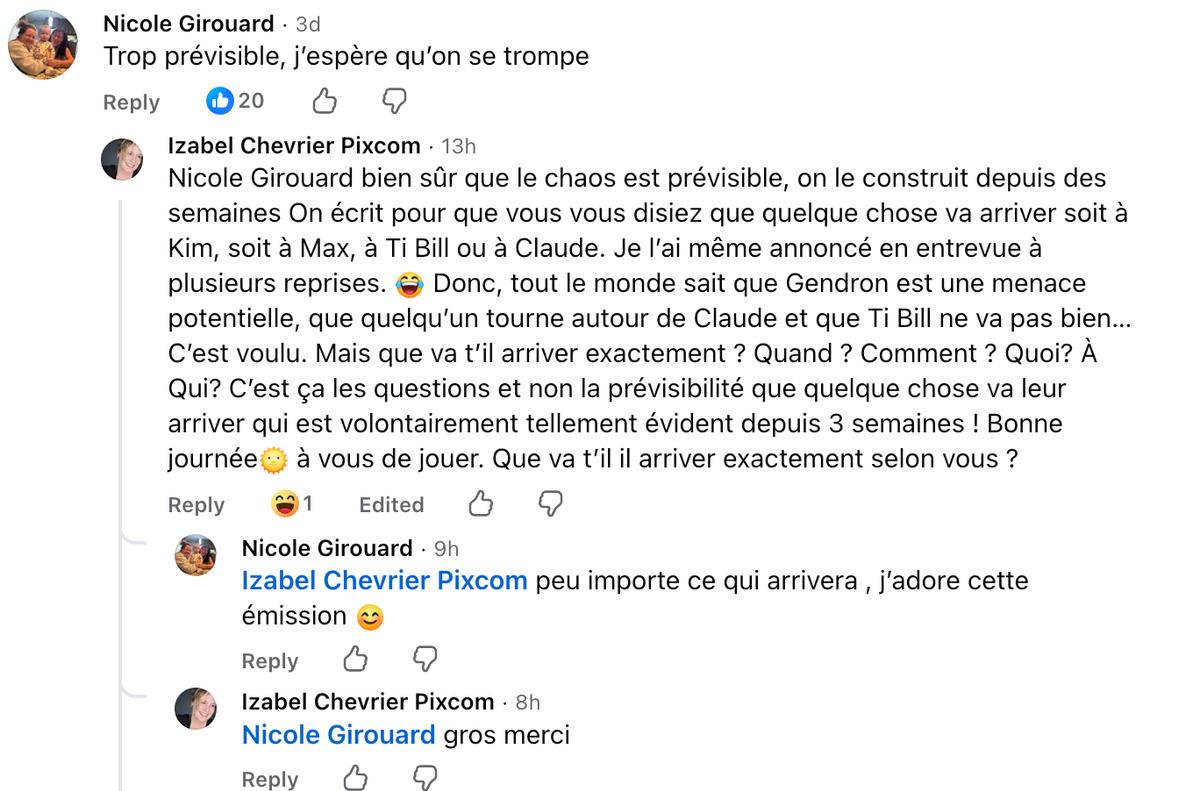 Izabel Chevrier répond à une critique au sujet d'Indéfendable