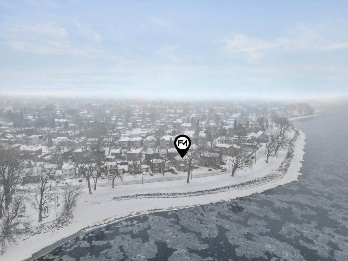 Panorama aérien du secteur riverain