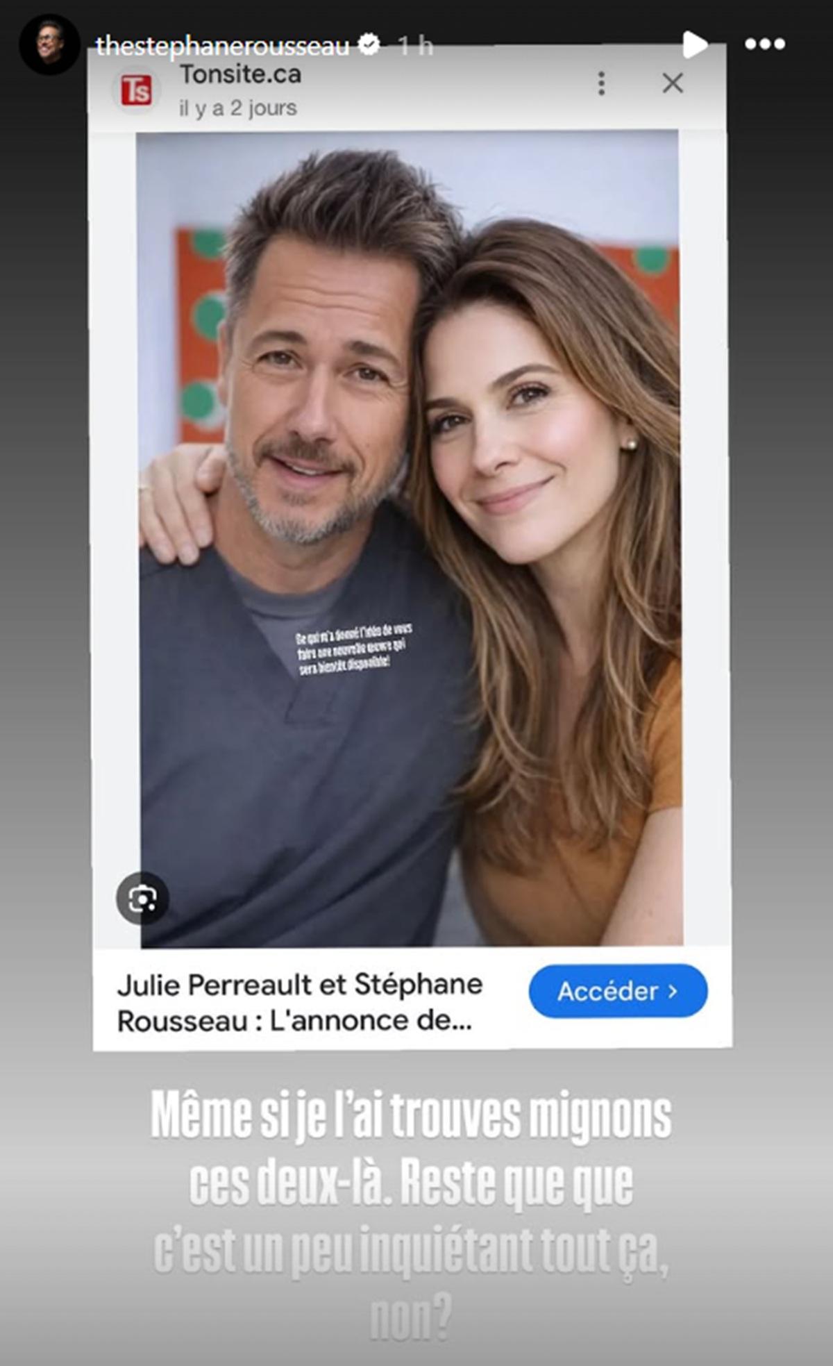 Stéphane Rousseau dénonce des images par IA