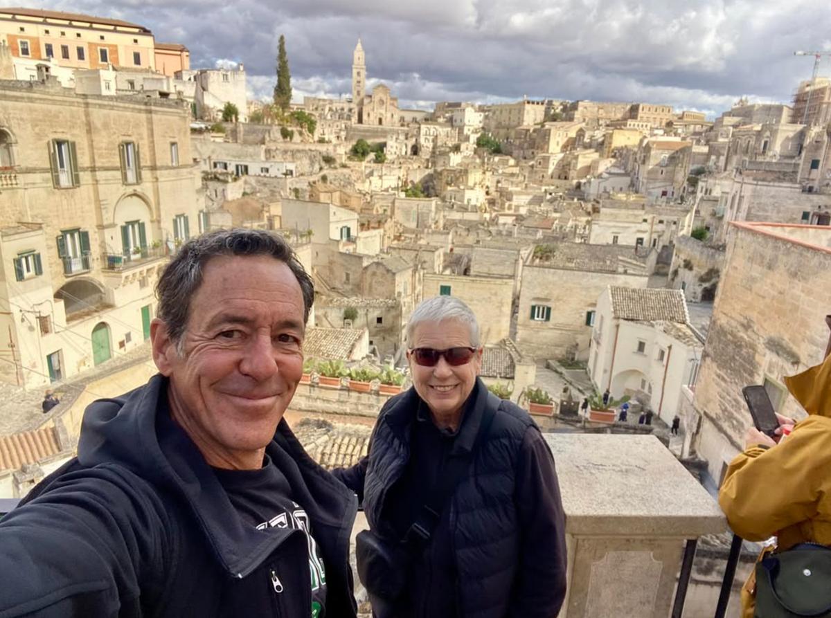 Alain Dumas et sa femme en Italie