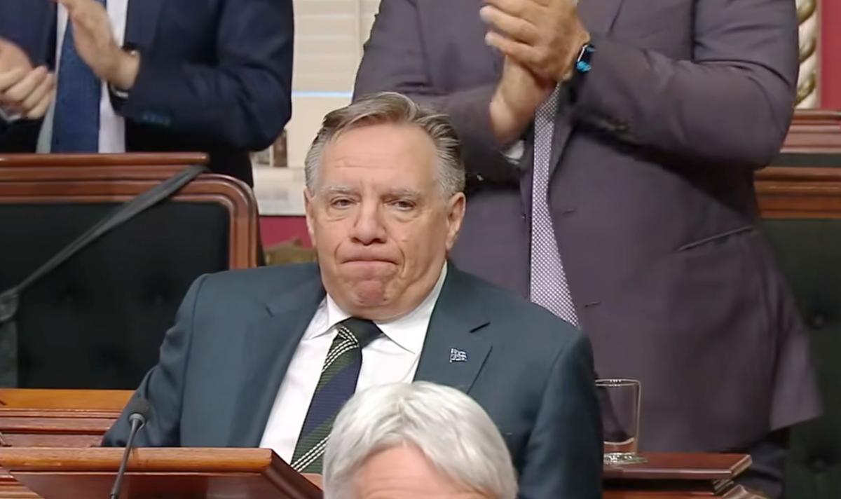 François Legault lors de son dernier discours comme Premier Ministre du Québec