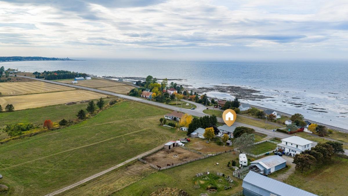 Paysage du Bas-Saint-Laurent depuis les airs