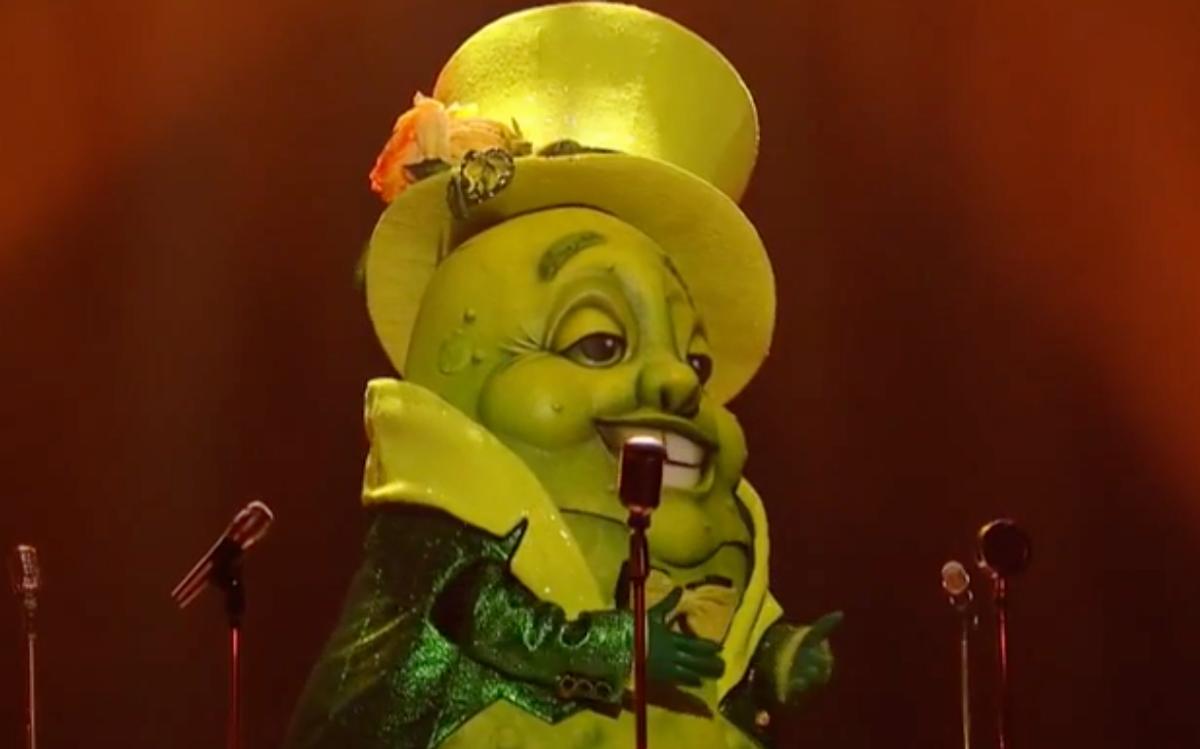 Boom Desjardins déguisé en Cornichon