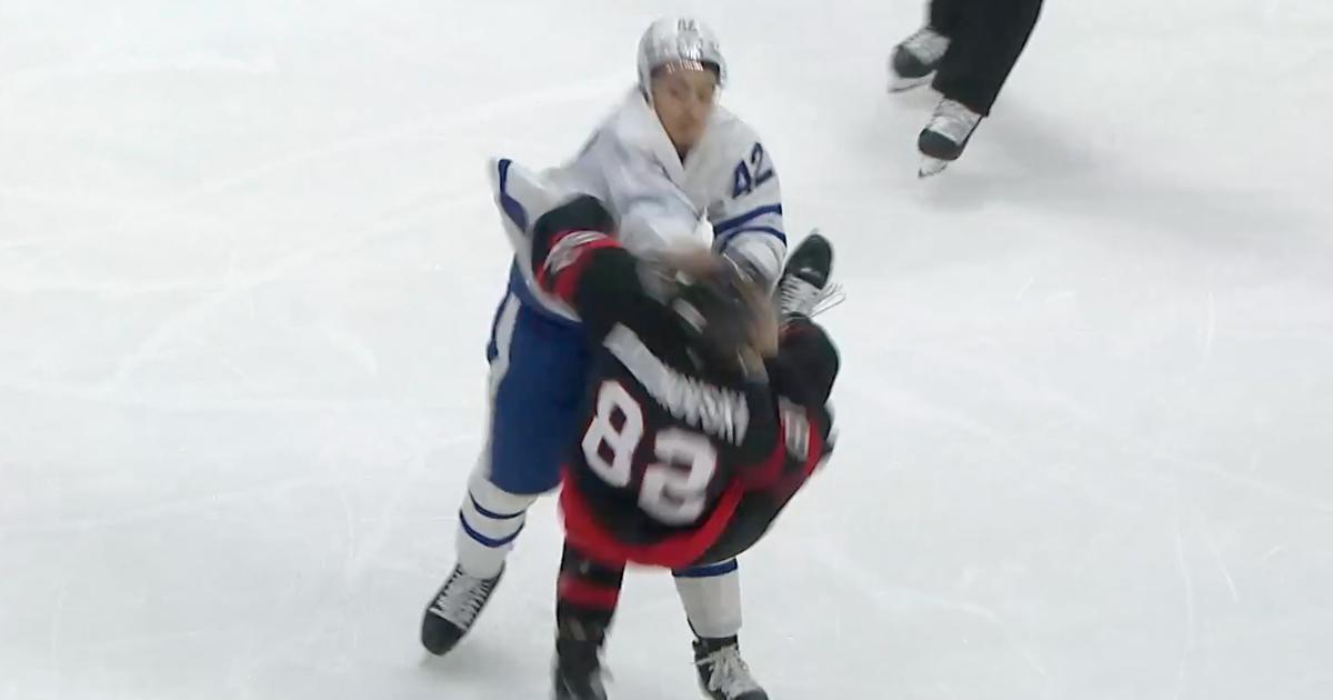 Landon Sim and Matthew Andonovski fighting 