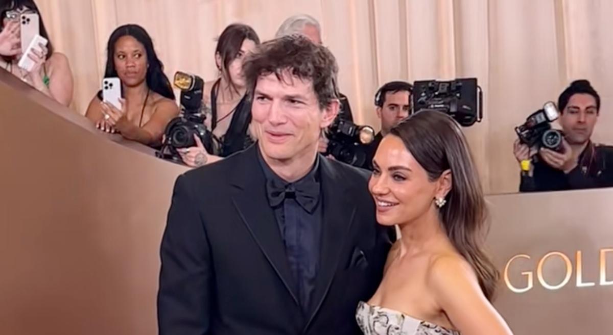 Ashton Kutcher et Mila Kunis au Golden Globes