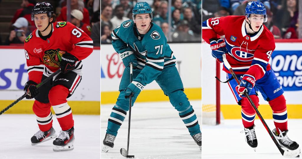 Bedard, Celebrini et Hutson