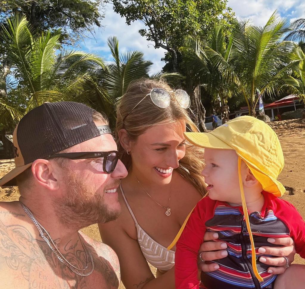 Mathieu Baron, Alexandra De Simon et leur fils Cooper