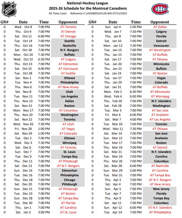 calendrier