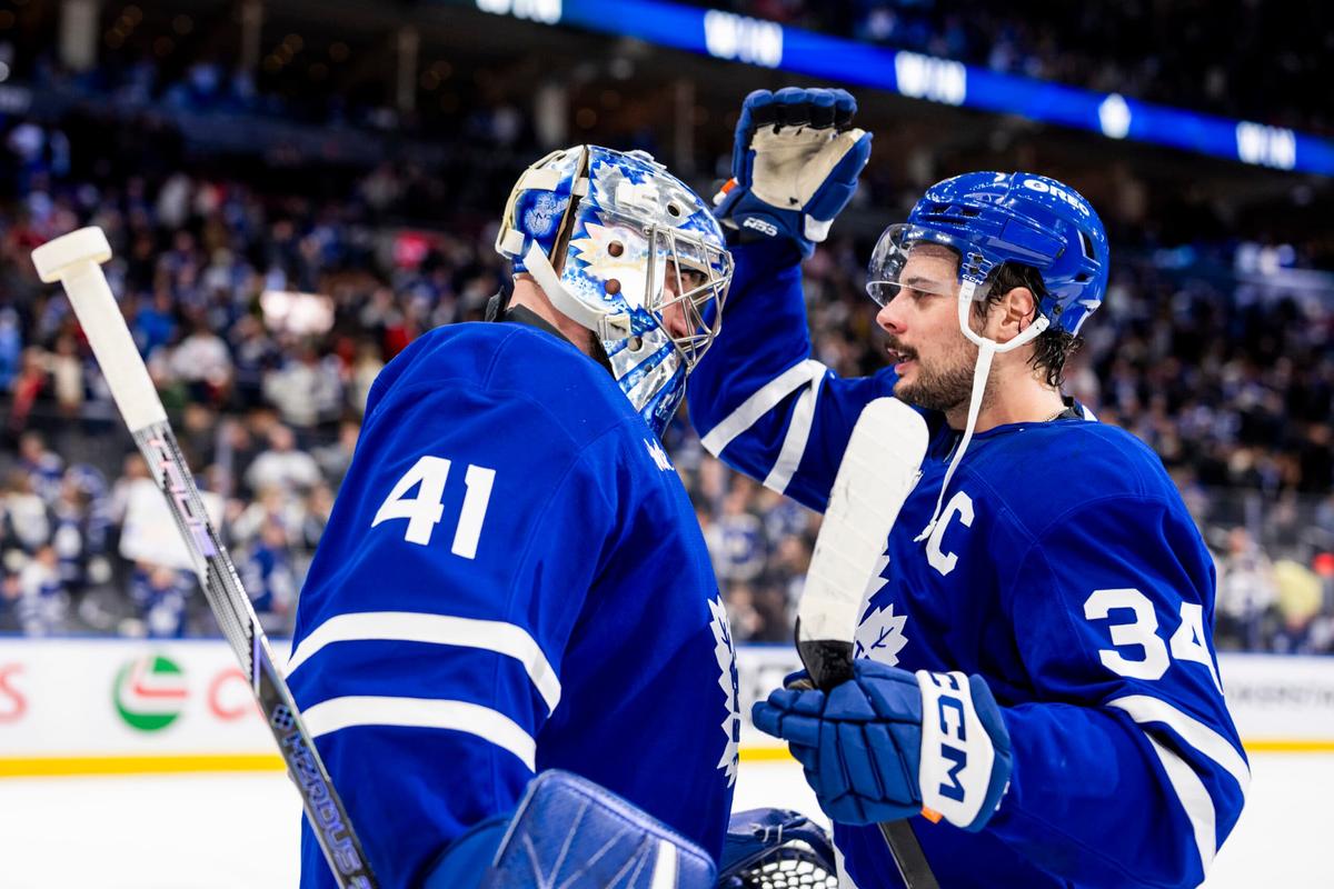 Anthony Stolarz and Auston Matthews