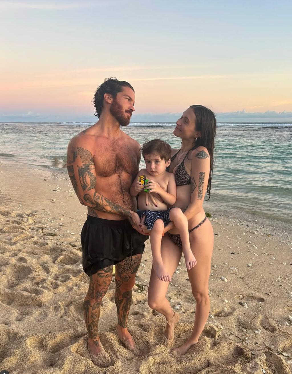 Claude Bégin, Lysandre Nadeau et leur fils