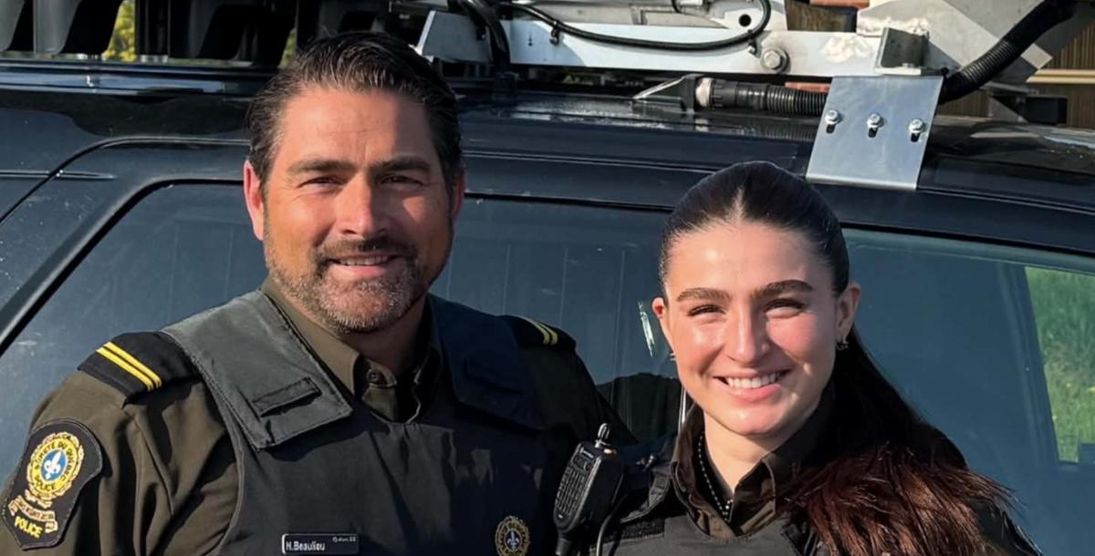 Le sergent Hugues Beaulieu et sa fille, l’agente Gabrielle Beaulieu