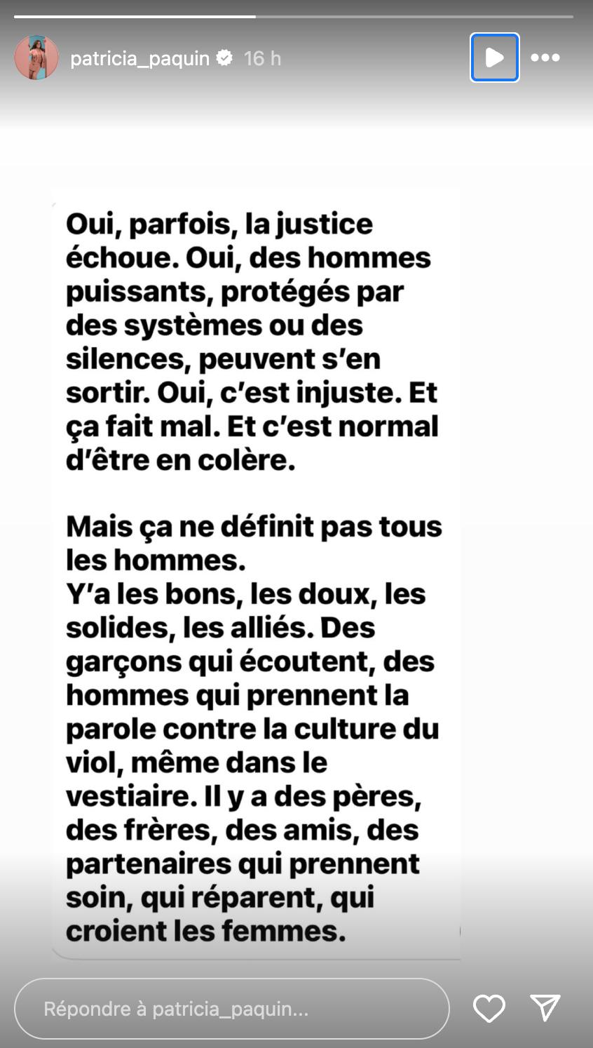 Patricia Paquin sur le verdict des 5 joueurs d'Équipe Canada