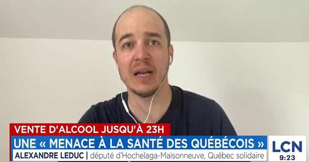  Alexandre Leduc, Québec Solidaire, capture vidéo LCN
