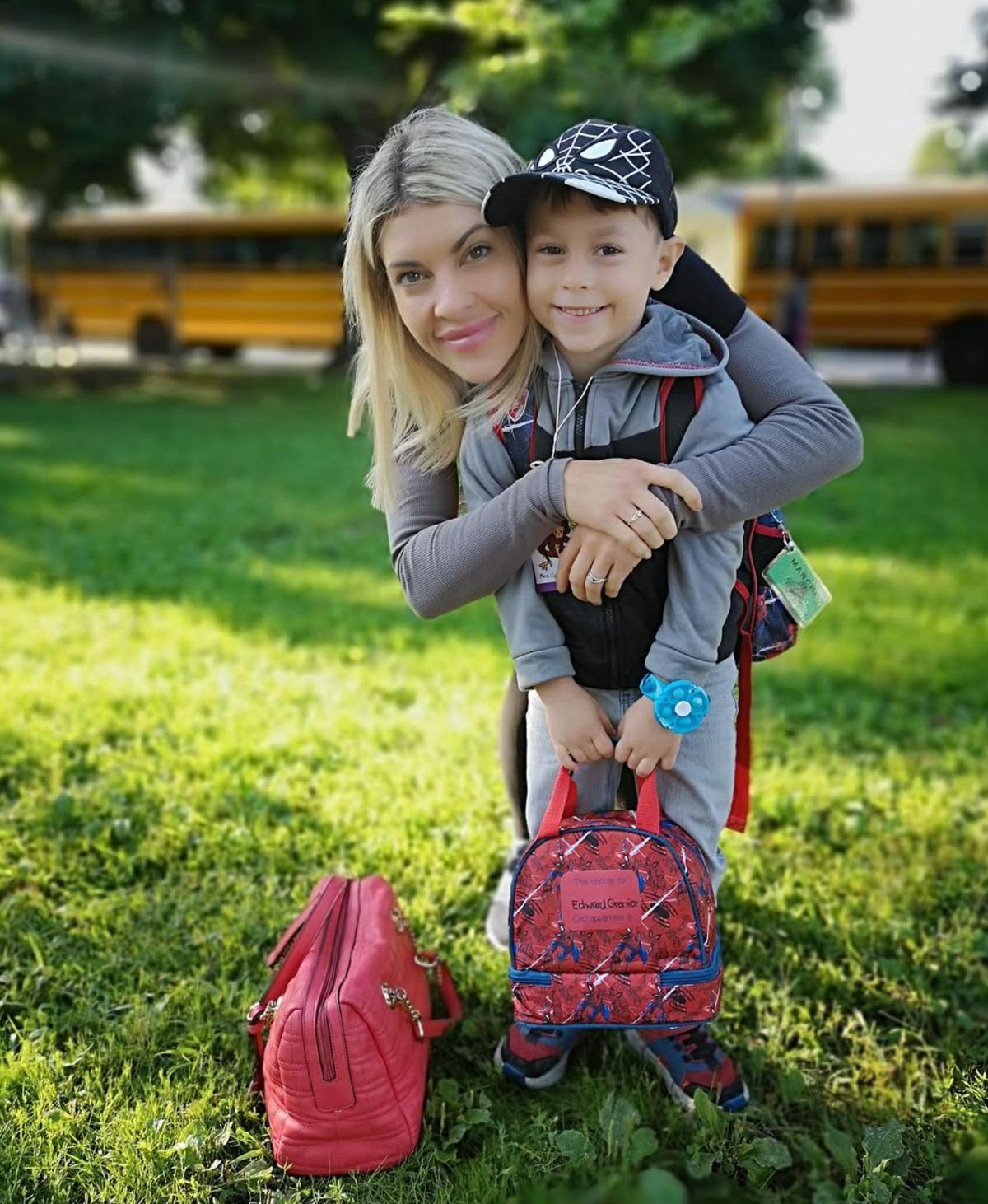 Ashley-Jade Lussier avec son garçon
