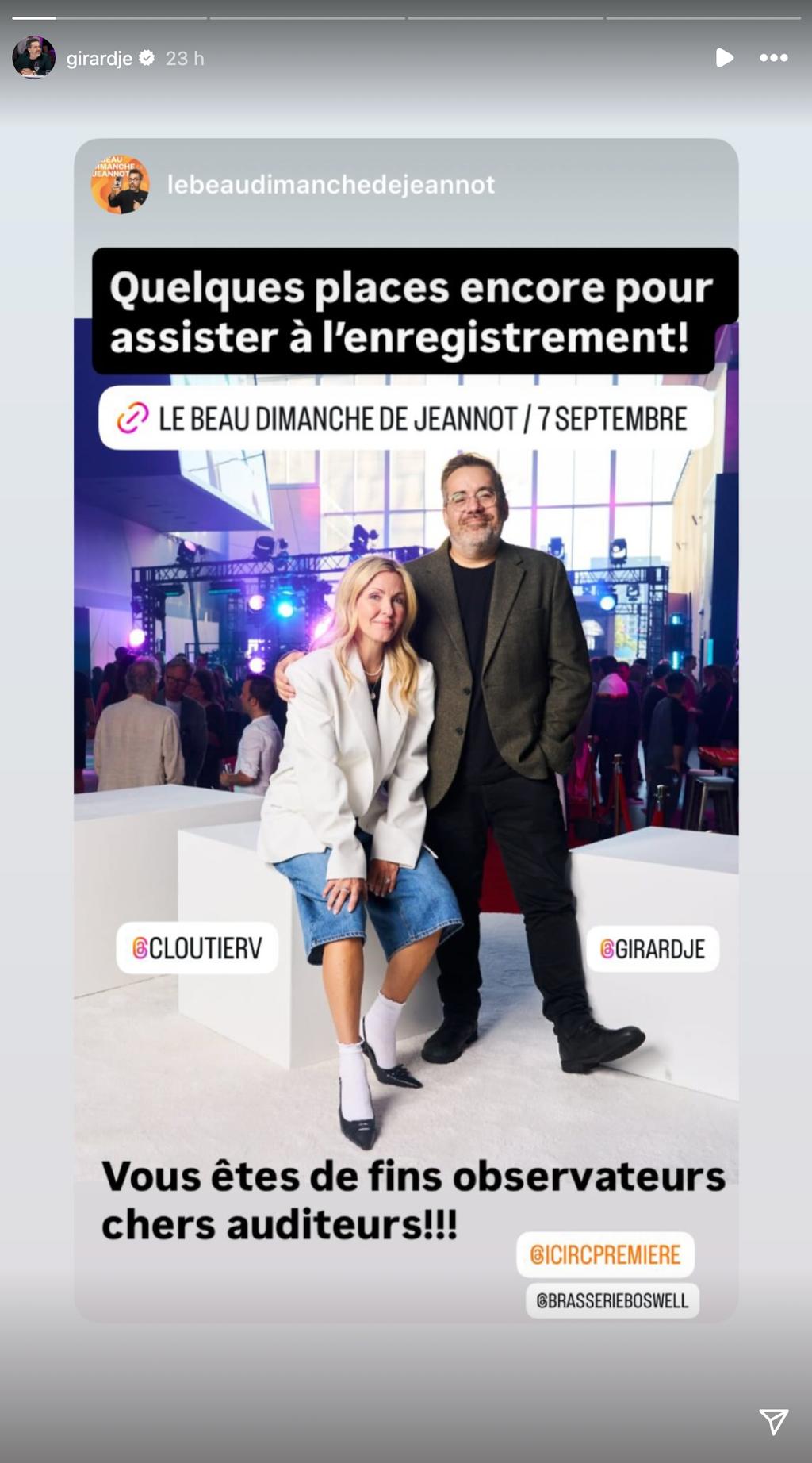 Jean-Sébastien Girard et sa nouvelle émission Les beaux dimanches de Jeannot