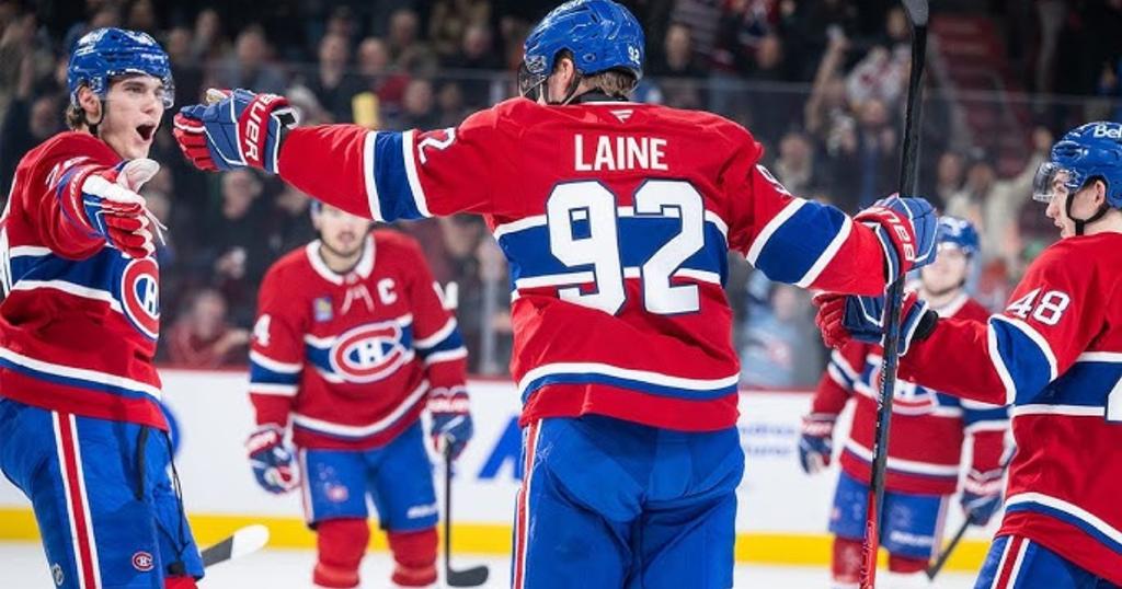 Laine, Slaf, Hutson, Suzuki et Caufield