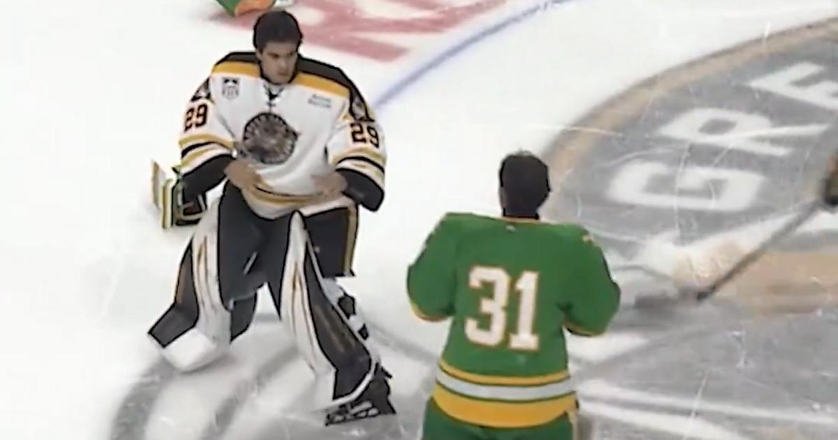 USHL goalie fight