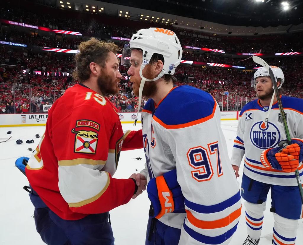 Matthew Tkachuk and Connor McDavid 