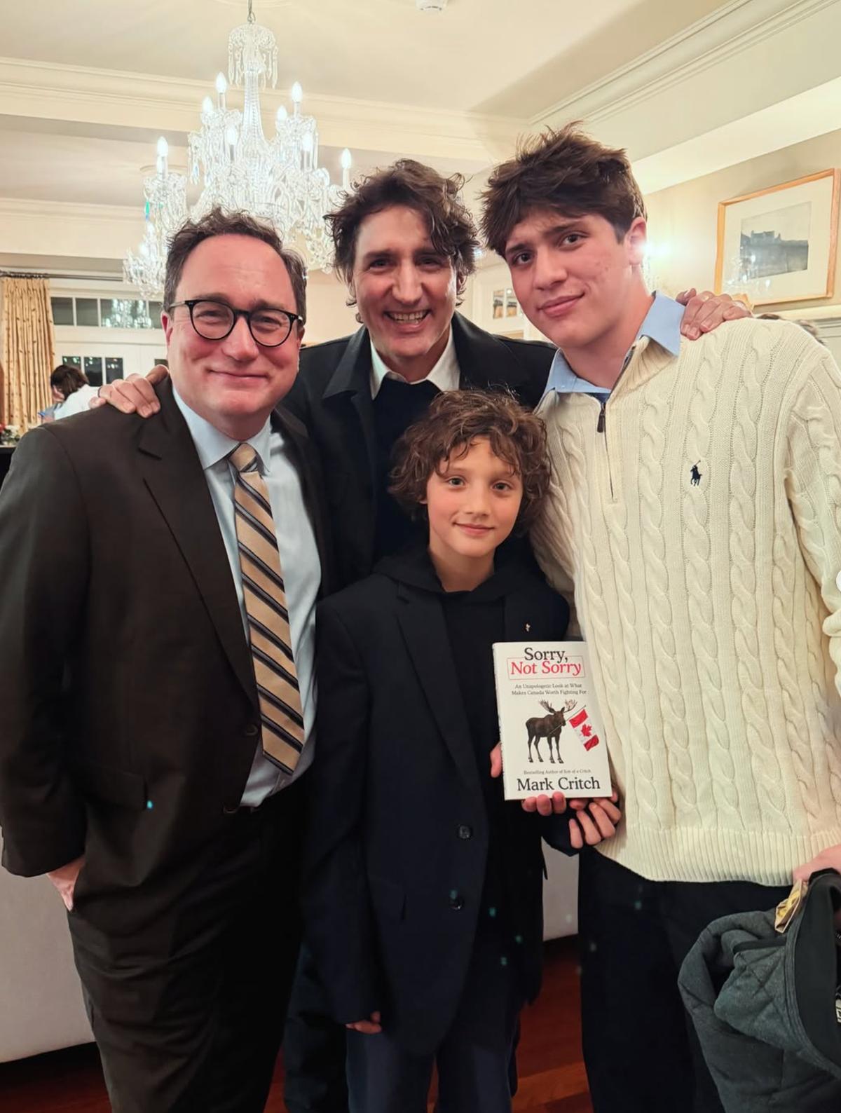 Justin Trudeau avec ses enfants