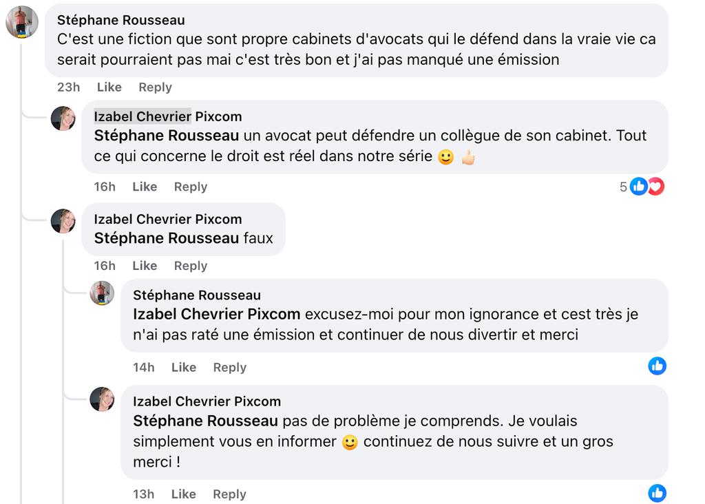 Izabel Chevrier apporte une importante précision à propos d'Indéfendable