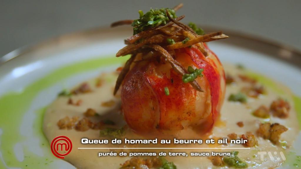 Queue de homard et ail noir