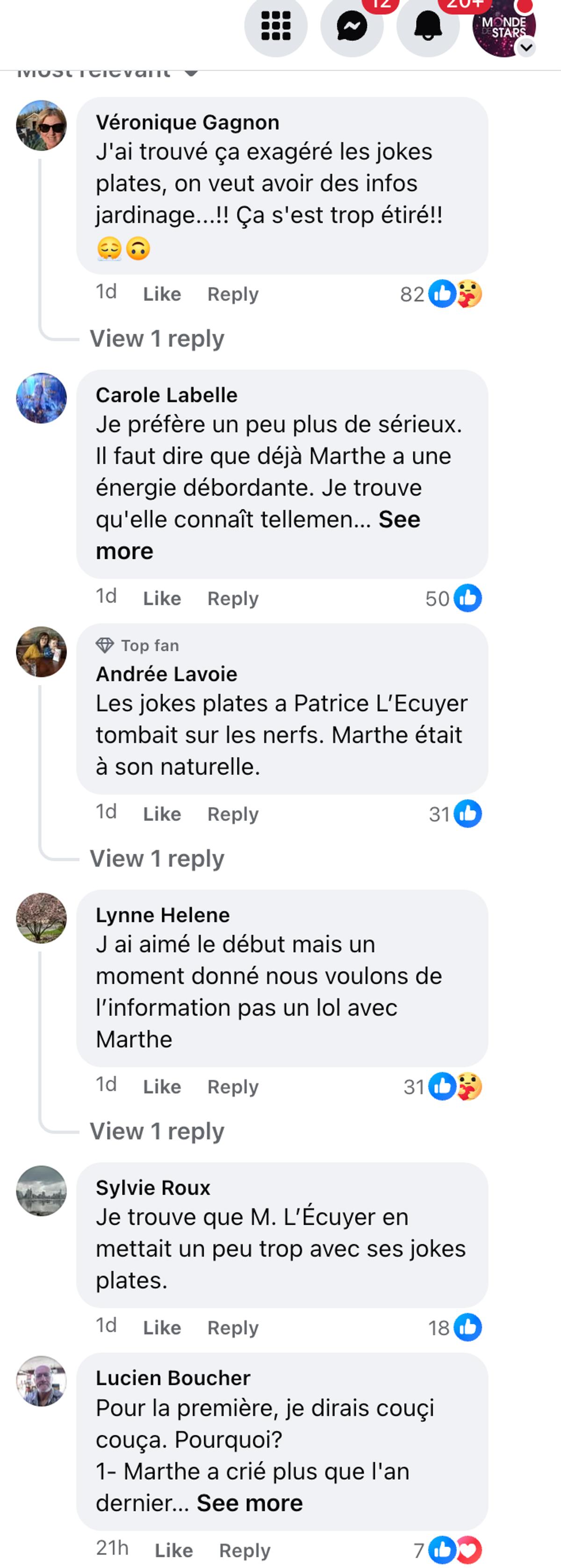 Commentaires des téléspectateurs après la première de la nouvelle saison de Planter avec Marthe