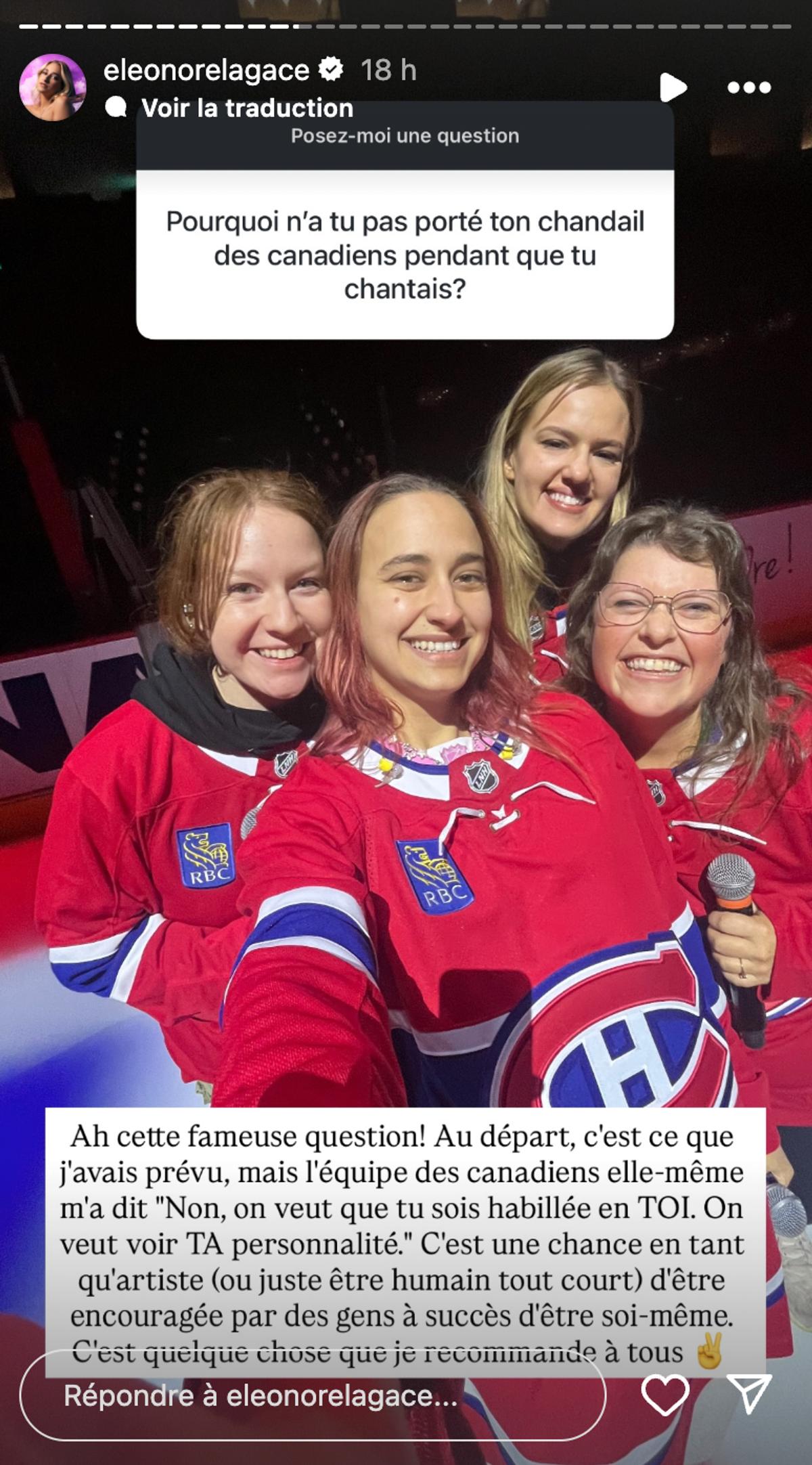 Éléonore Lagacé au Centre Bell