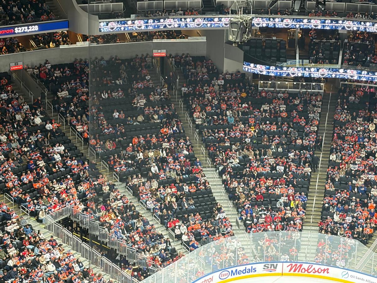 Empty seats in Edmonton. 