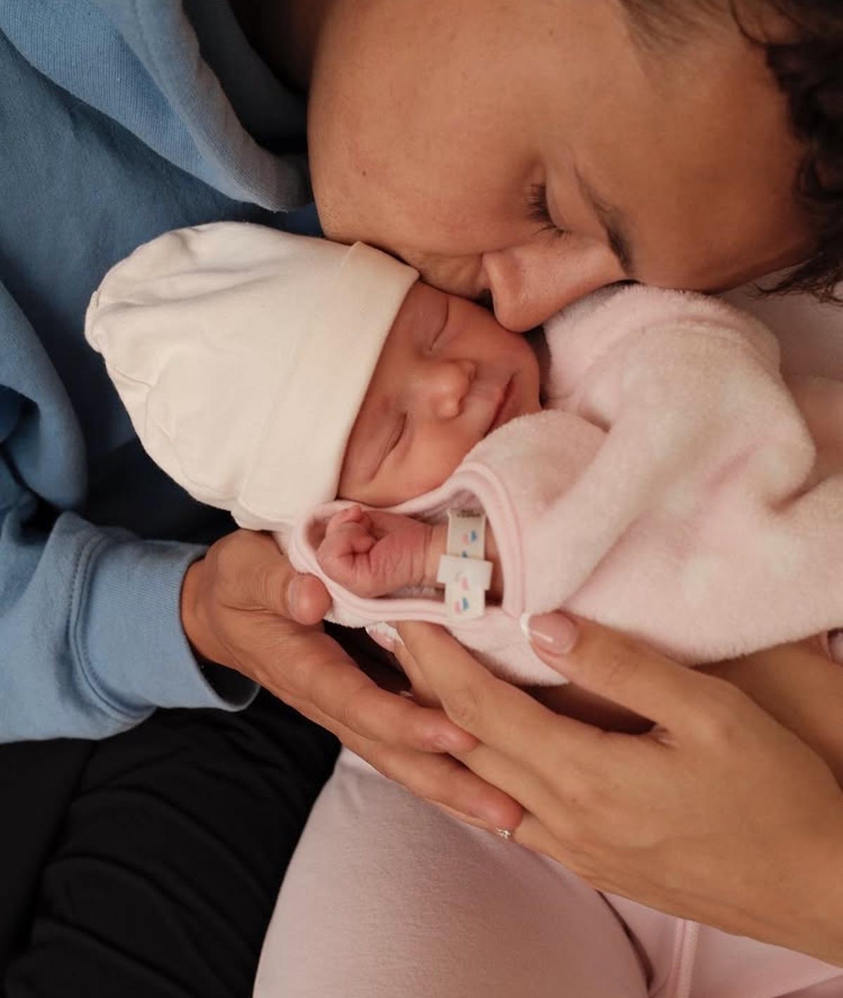 Danick Martineau avec son bébé