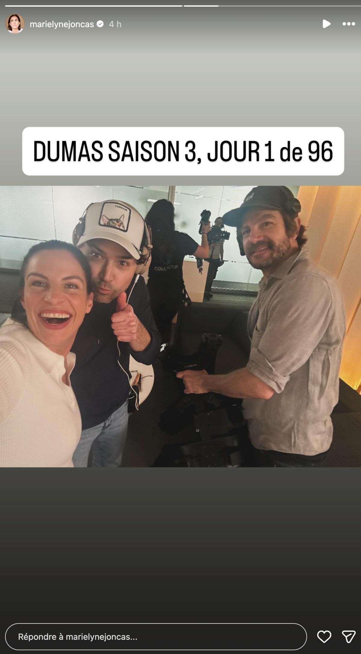 Marie-Lyne Joncas annonce les tournages de la 3e saison de Dumas