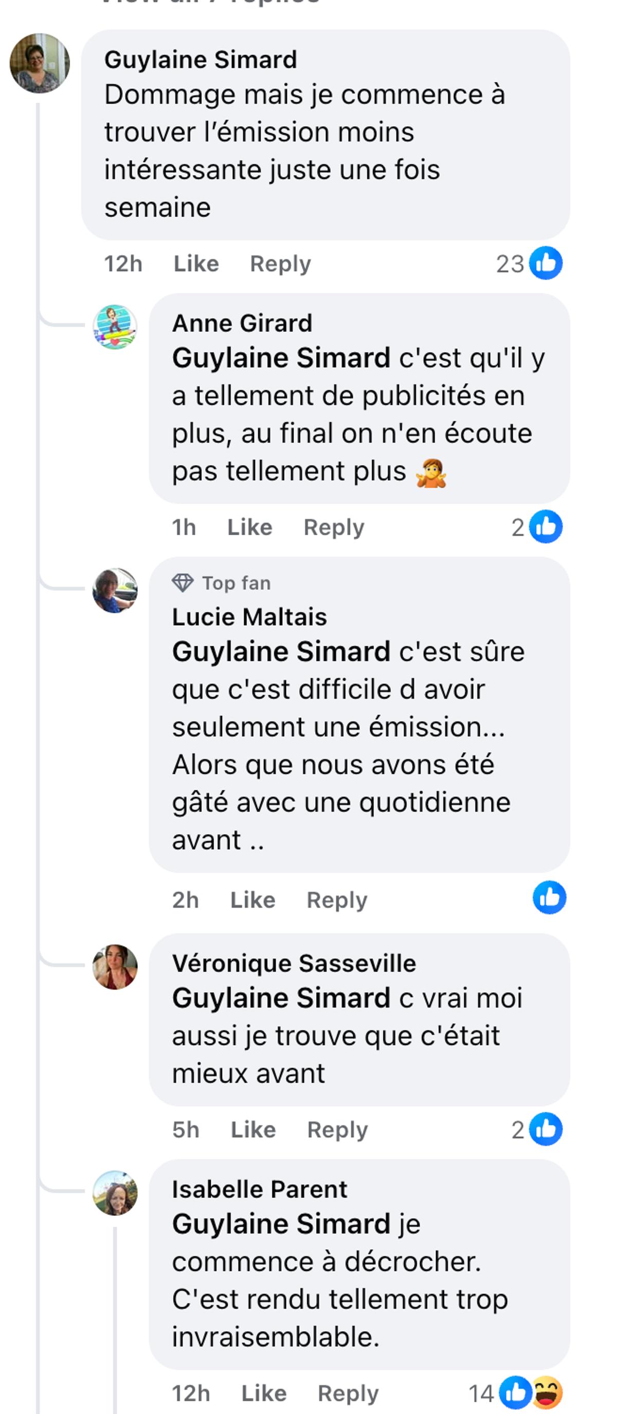 Commentaire sur le nouveau format de STAT