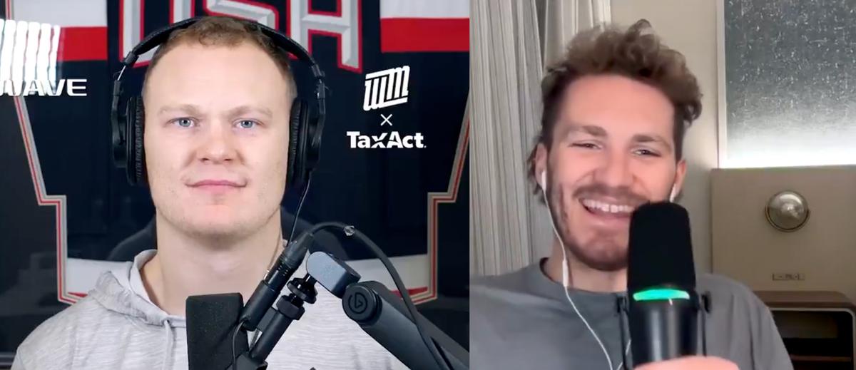 Brady and Matthew Tkachuk on their podcast. 
