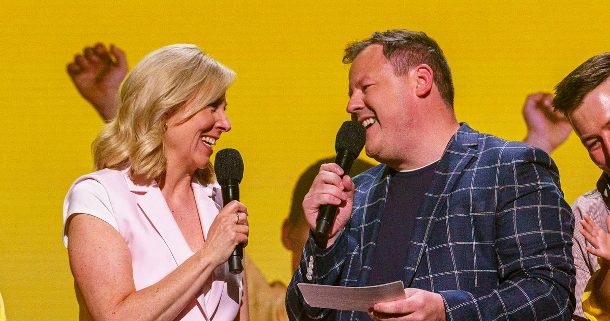 Ève-Marie Lortie et Maxime Landry au Téléthon d'Enfant Soleil