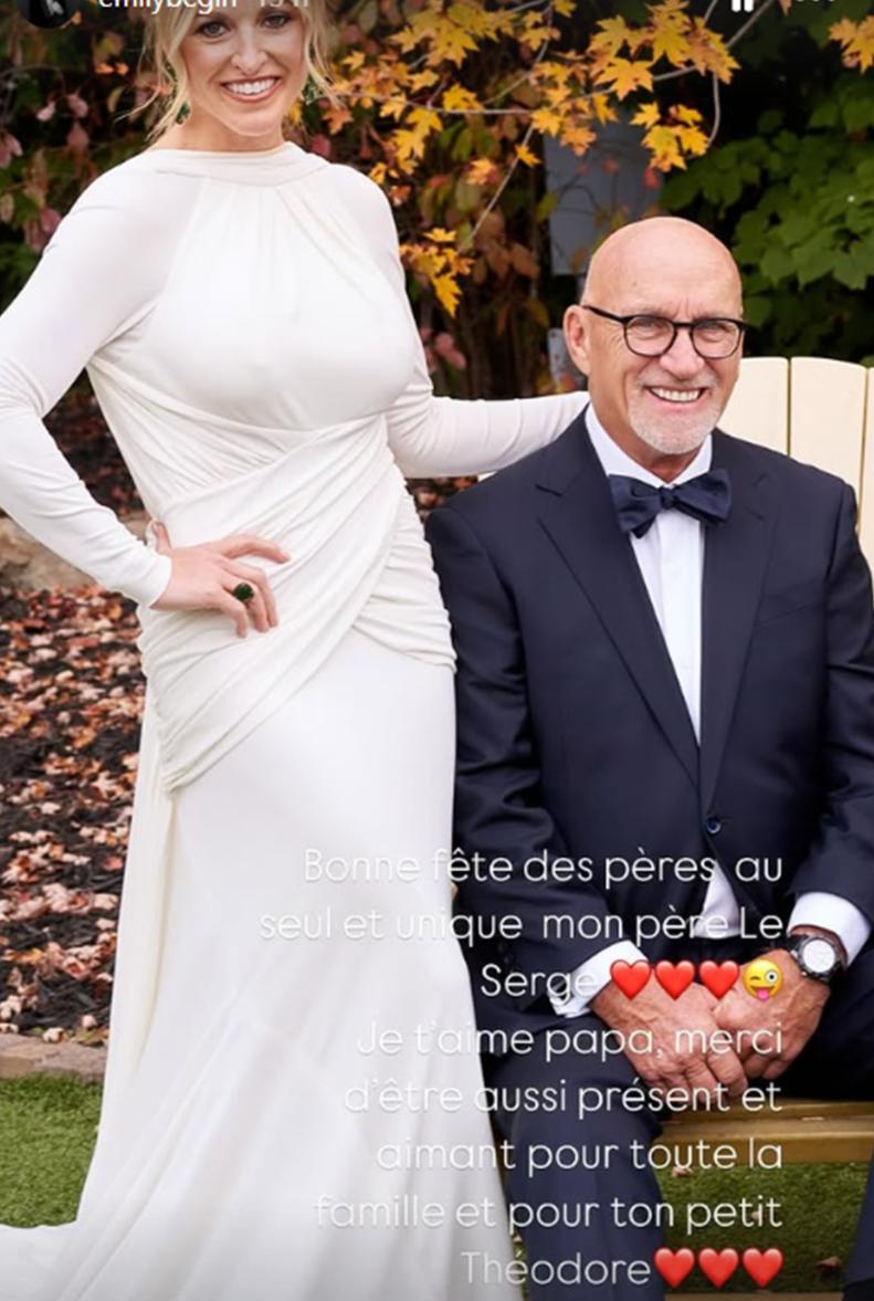 Émily Bégin avec son père