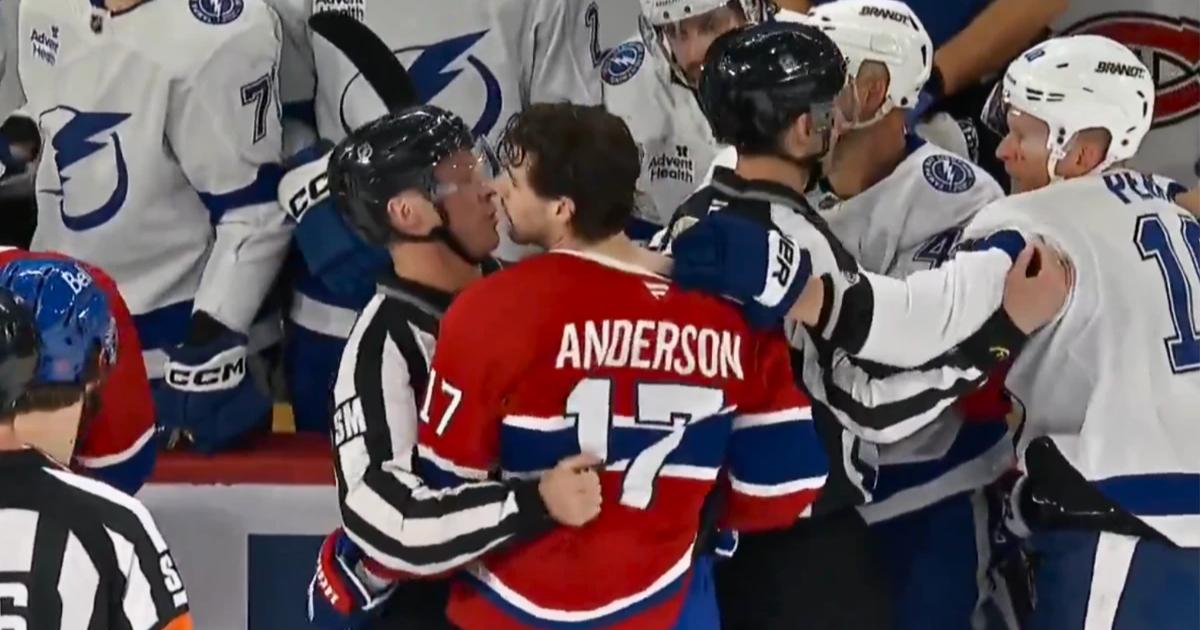 Josh Anderson brasse camarade avec Lightning