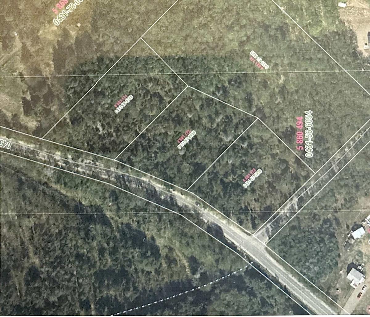 Plan cadastral des trois terrains boisés