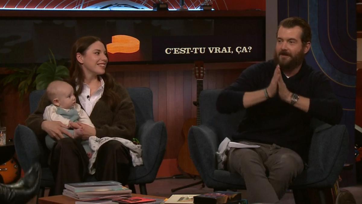 Mylène st-sauveur avec son conjoint et son enfant