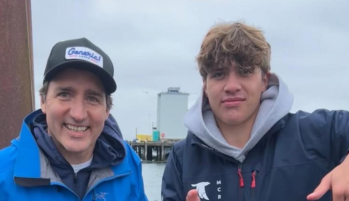 Justin Trudeau et son fils Xavier 