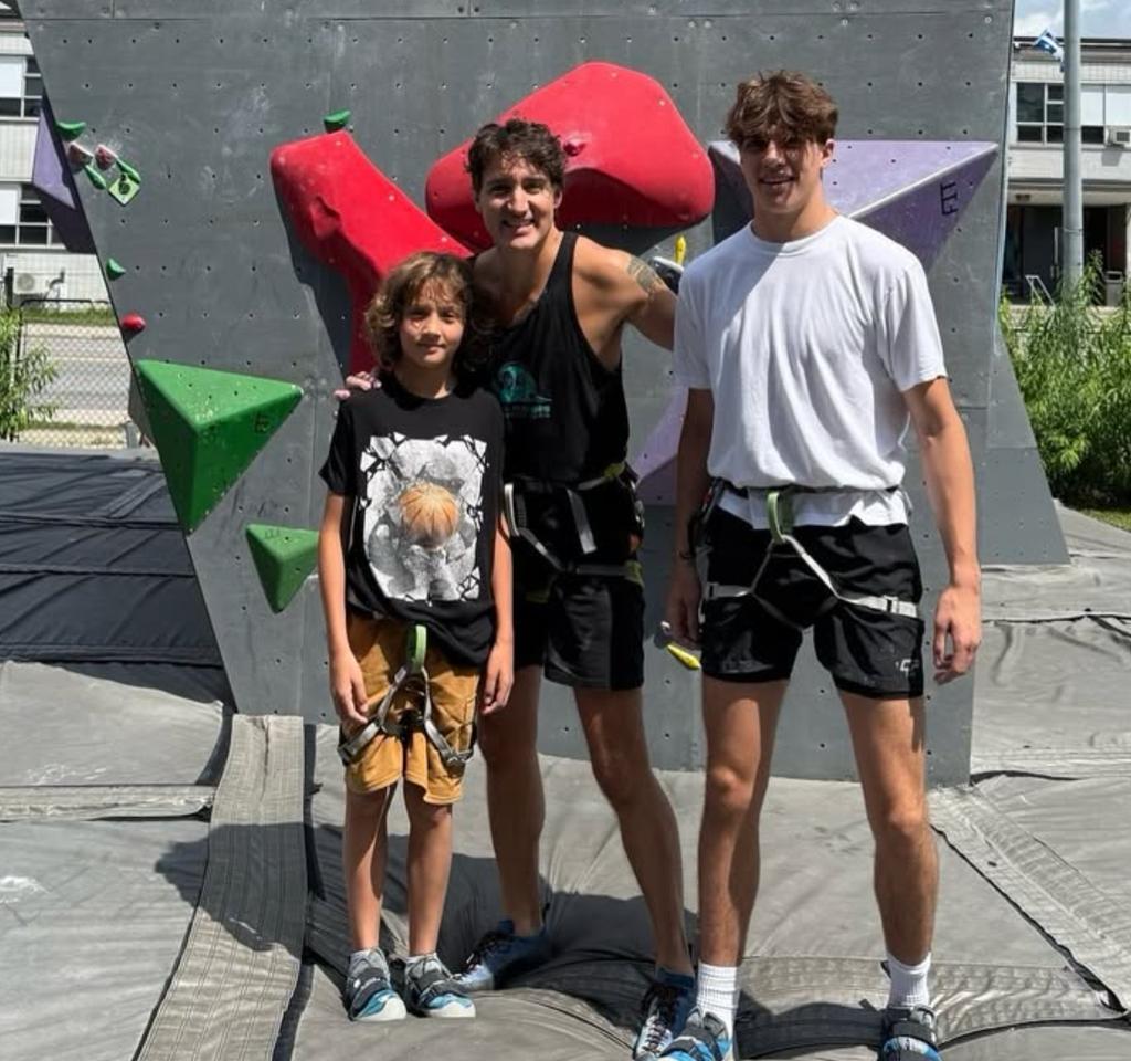 Justin Trudeau avec ses enfants