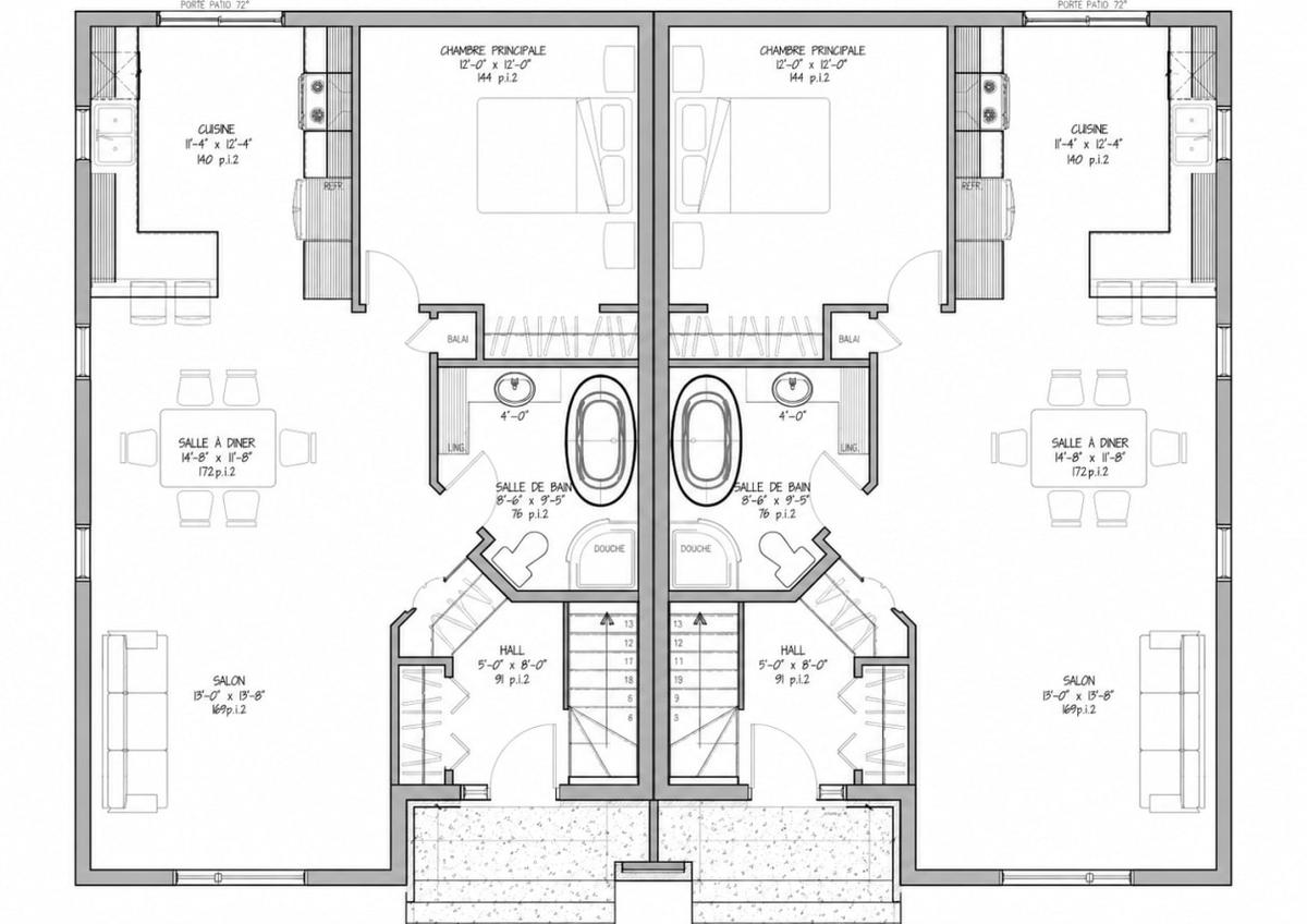 Intérieur moderne et fonctionnel