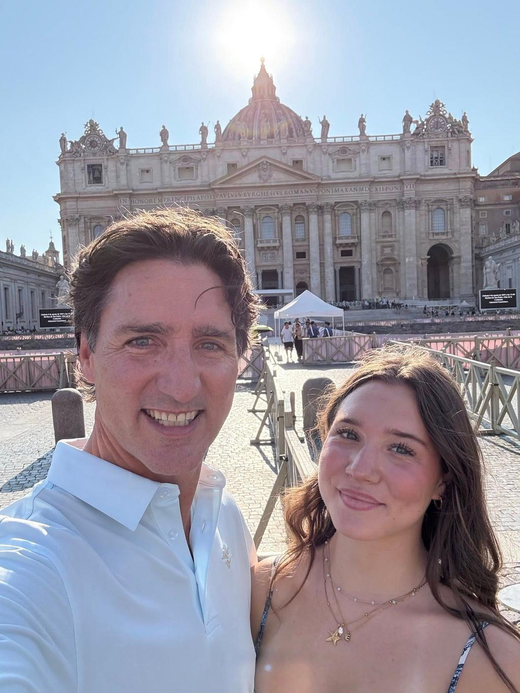 Justin Trudeau et sa fille