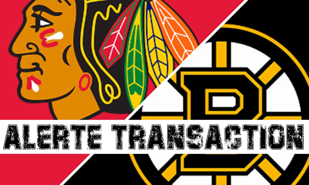 Bruins et Blackhawks logos