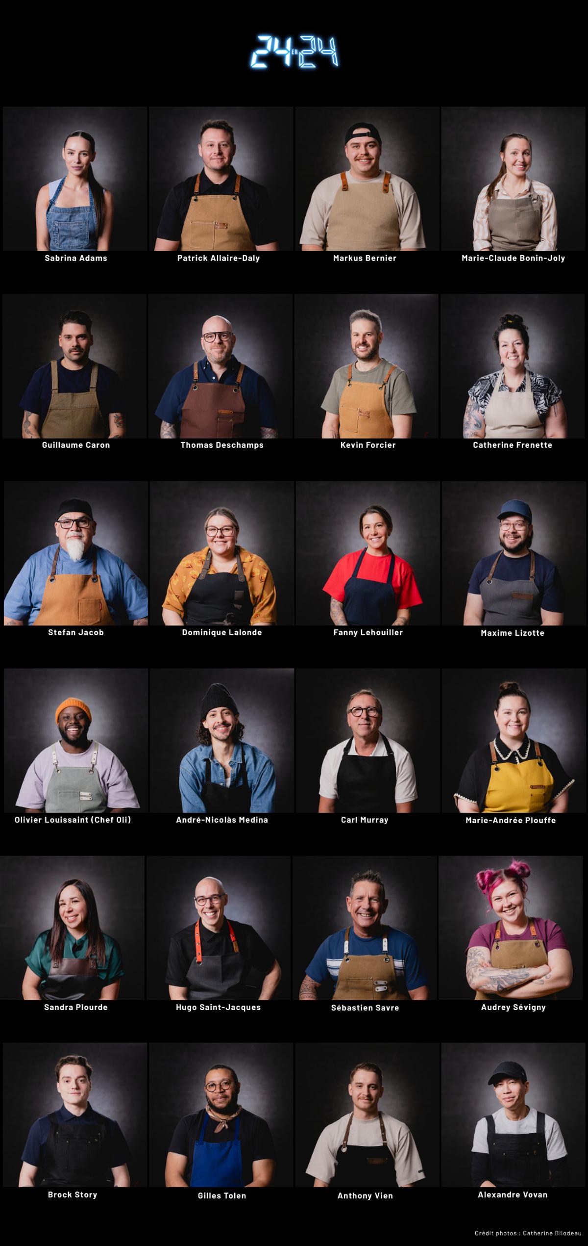 Les candidats de 24 in 24 au Québec